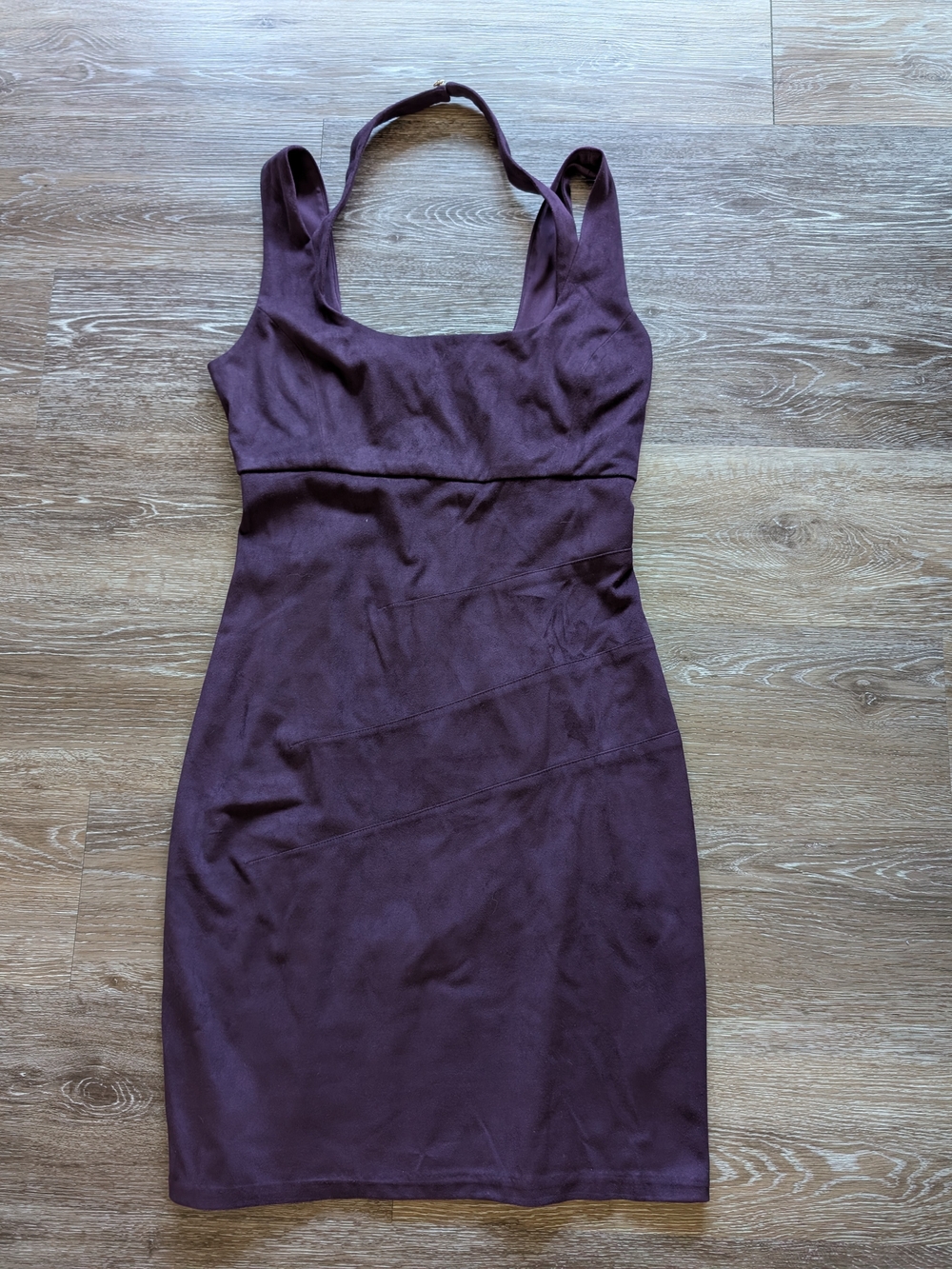 Guess Sleeveless Bodycon Mini Dress in Plum
